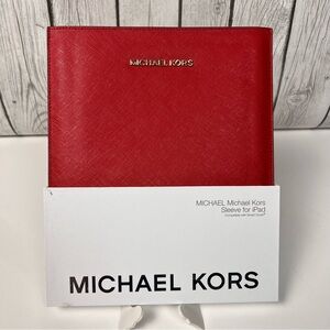 Michael Kors Red Saffinano Leather iPad mini case